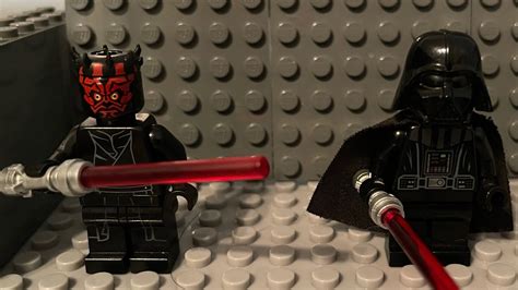 Darth Maul Vs Darth Vader Lego Star Wars Stop Motion Youtube