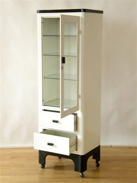 Shop for glass cabinet doors at walmart.com. Tall 1930s Medical Storage Cabinet White and Black ...