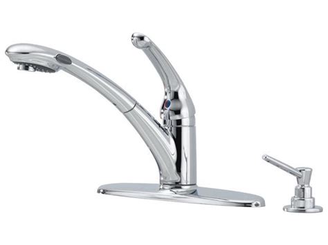 We may earn an affiliate commission when you buy through links on our site. DELTA 470-PROMO-DST Single Handle Kitchen Faucet with Pull ...