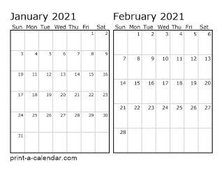 • the monthly calendar 2021 with 12 months on 12 pages (one month per page, us letter » next year: Download 2021 Printable Calendars