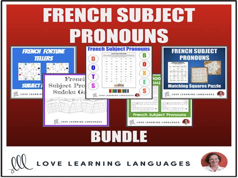 French Subject Pronouns Les Pronoms Personnels BUNDLE Teaching