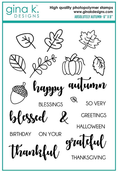 Gina K Designs Clear Stamp Absolutely Autumn