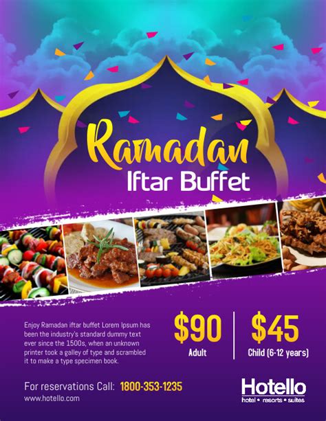 Ramadan Iftar Buffet Dinner Flyer Postermywall