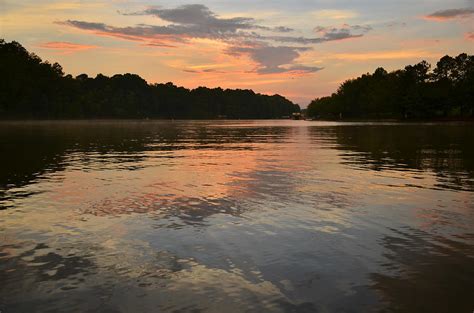 Sunset On Lake Wedowee Alabama Photograph By Michael Weeks Pixels