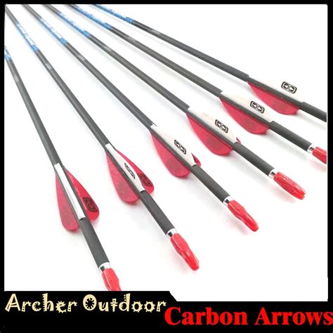 Archery Sf Pure Carbon Arrows Spine 500 600 700 800 900 1000 30inch