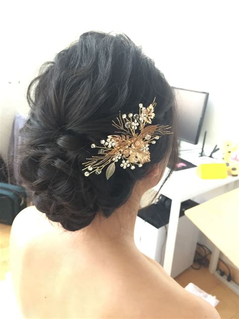 When you're all done, use hairspray and wait a few minutes before unpinning. Pin on Seattle Asian Bridal Makeup and Hair
