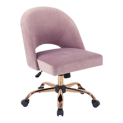 Tov furniture beatrix gray office swivel chair. OSP Home Furnishings Lula Office Chair in Mauve Fabric with Rose Gold Base-LUASA-V7 - The Home ...