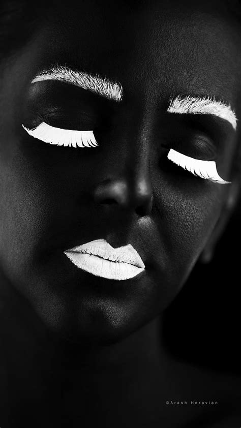 Hd Wallpaper Women Model Monochrome Face Vertical Closed Eyes
