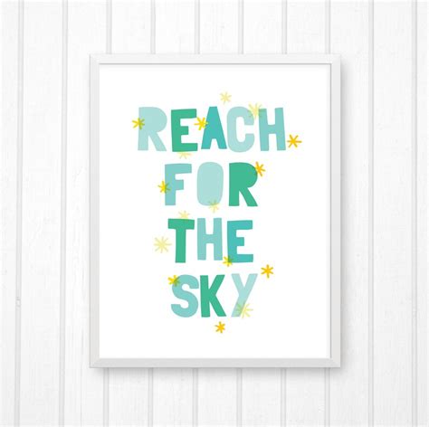 Reach For The Sky Toy Story Quote Kids Printable Art Etsy