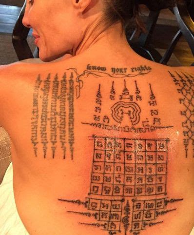 What Do Angelina Jolie Tattoos Mean Her Sak Yants