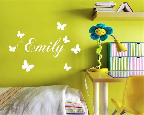 Butterflies Customised Name Decal
