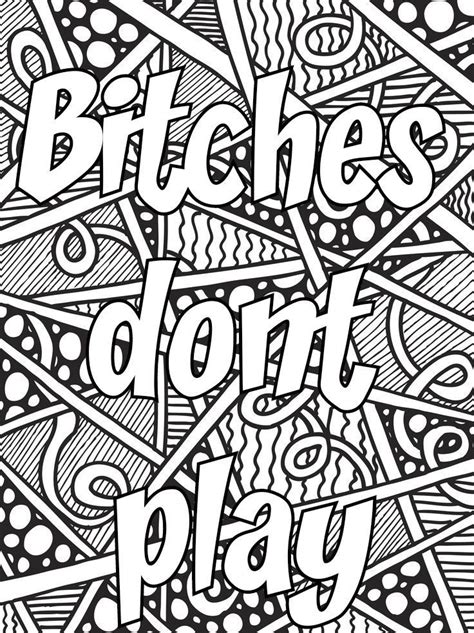 Free Printable Coloring Pages For Adults Swear Words Printable Templates