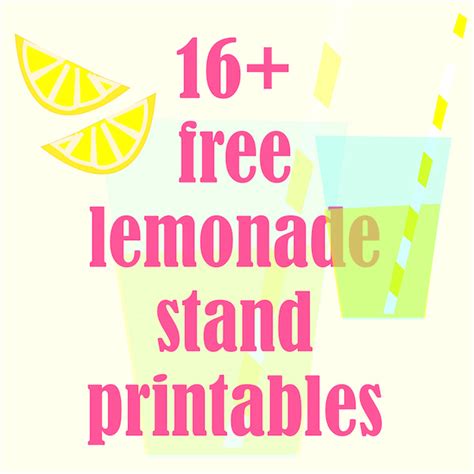 We selected the best lemonade stands made from pallets for your inspiration! 16+ free printable lemonade stand decorations - Limonaden ...