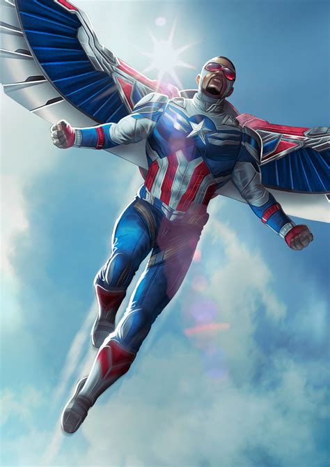 Sam Wilson Captain America By Dgino On Deviantart