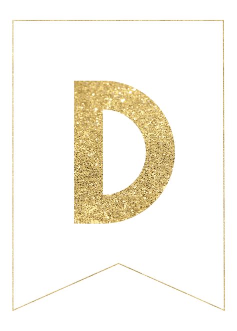 Gold Free Printable Banner Letters Hd Png Download Transparent Png