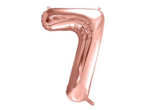 Είδη Πάρτι Happy Teapot Foil Balloon Number 7 Rose Gold 86cm With Helium