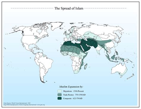 Spread Of Islam World Map