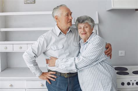 Free Beautiful Old Couple Spent Time Together At Home Free Photo