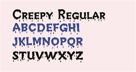 Creepy Regular Free Font What Font Is