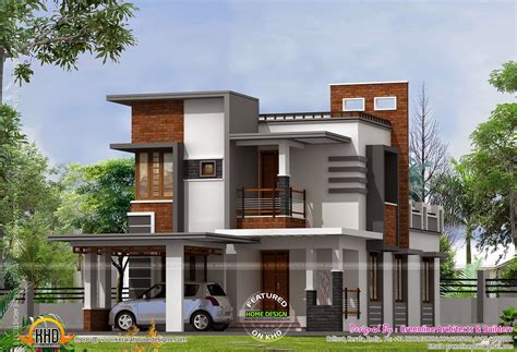 Low Cost Contemporary House House Elevation Indian Pinterest