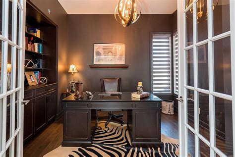 Dark Gray And Black Home Office With Transitional Charm From Splendid