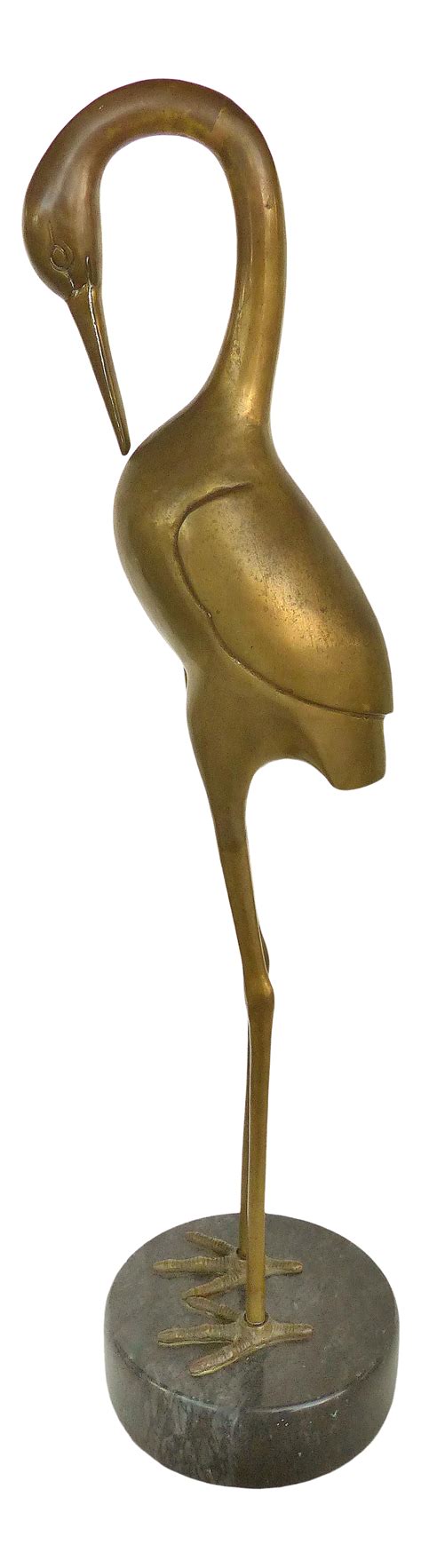 Vintage Brass Crane Bird Sculpture on a Marble Base | Bird sculpture, Crane bird, Sculpture