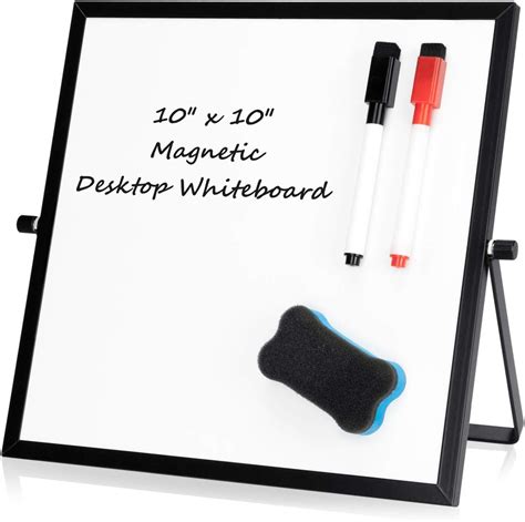 Small Magnetic Desktop White Board Portable Mini Easel Dry Erase