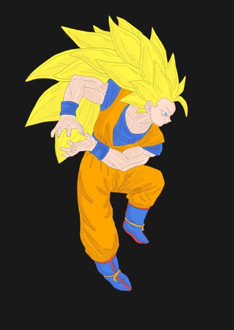 Goku Ss3 Color By Hashbandit On Deviantart