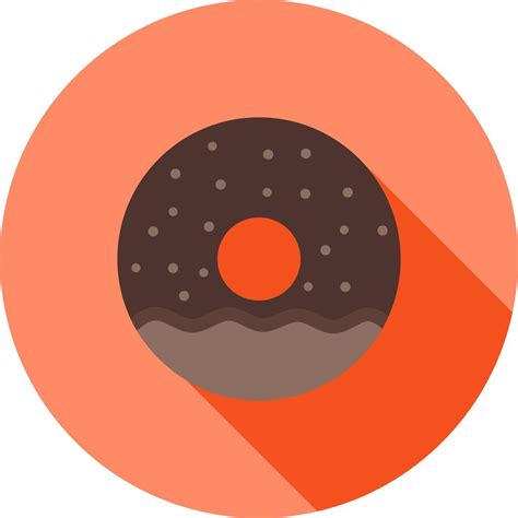 Doughnut Sprinkled Flat Shadowed Icon Iconbunny