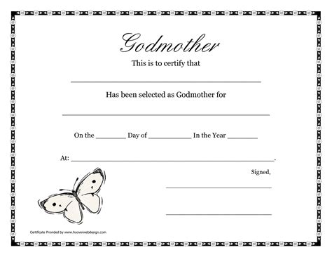 Naming Day Certificate Template Free