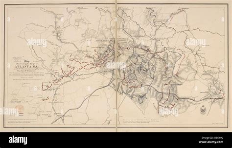 A Map Illustrating The Siege Of Atlanta Map Illustrating The Siege Of