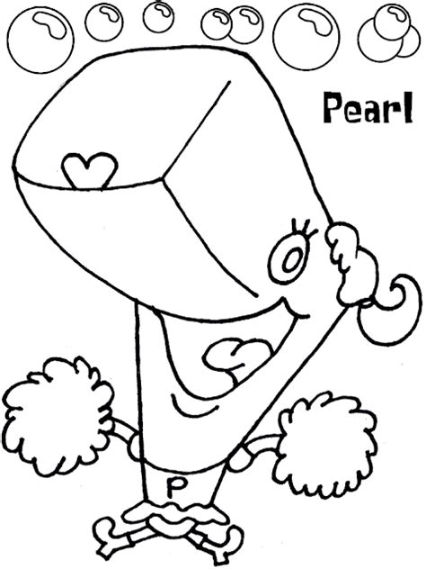 Kentong Pearl Spongebob Cartoon Free Coloring Pages