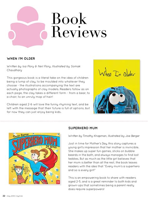 Book Reviews May 2018 Issue My Child Magazine