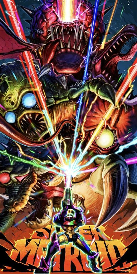 Amazing Super Metroid Poster By 安國一将 Metroid Super Metroid Metroid