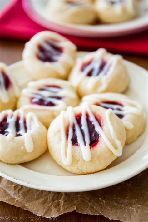 Duck breast with three red fruits. Raspberry Almond Thumbprint Cookies | Sally's Baking Addiction