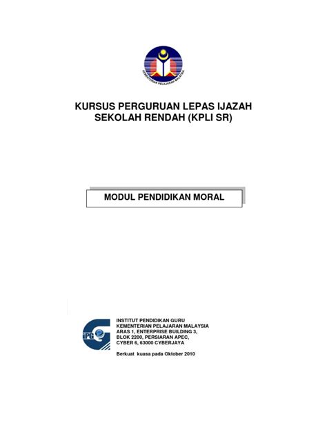 So.how to score in spm pendidikan moral. Pendidikan Moral PPG