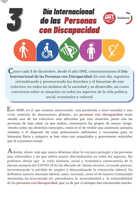 3 de diciembre Día Internacional de las Personas con Discapacidad UGT