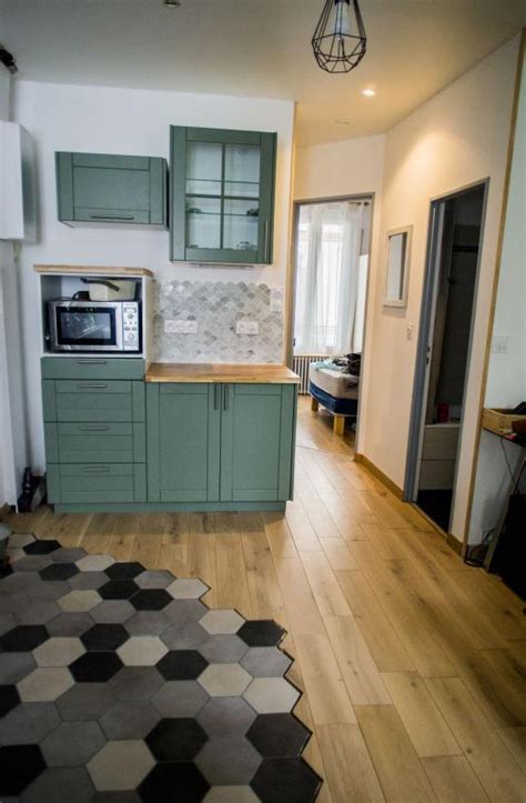Je pense en installer une et je veux connaitre votre experience. Porte de cuisine Chicago vert, DELINIA ID H.76.8 x l.39.7 ...