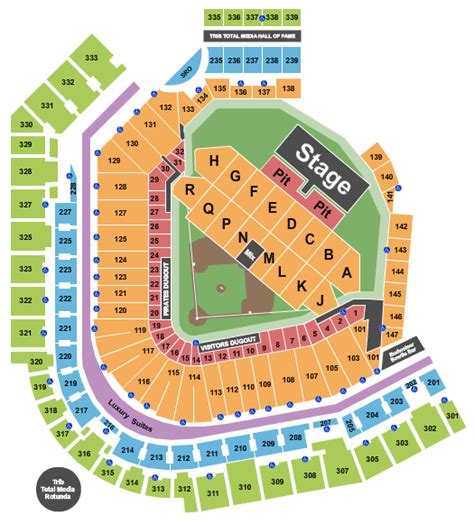 Pnc Park Seating Chart Rows Seats And Club Seats