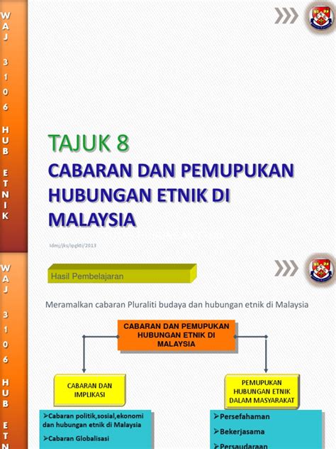 Menunggu dan melihat apa yang akan berlaku dalam beberapa dekad yang akan datang. CABARAN DAN PEMUPUKAN HUBUNGAN ETNIK DI MALAYSIA PDF