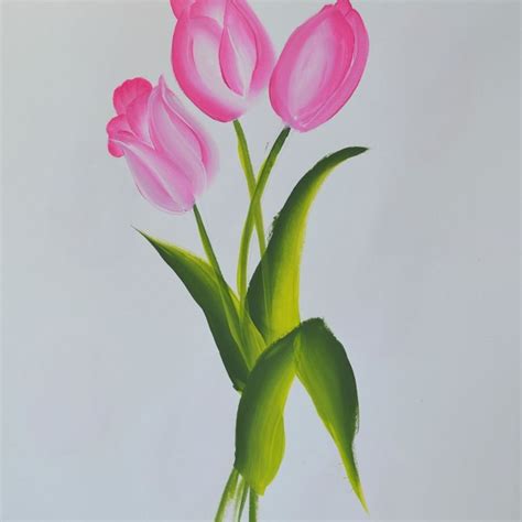 Learn To Paint Tulips Tulip Painting Spring Painting Canvas Painting