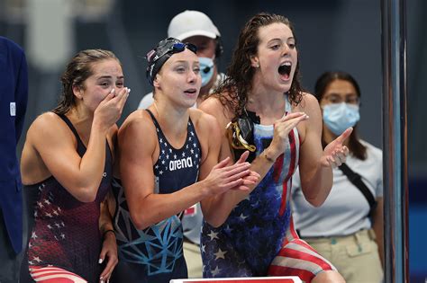 Usa Womens Swim Team Win Silver In 4x200 Relay At Tokyo Olympics