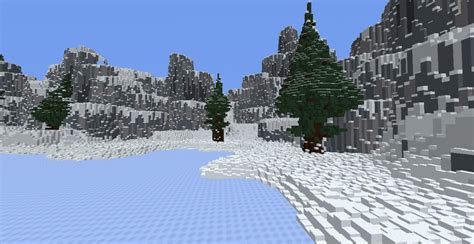 Snow Mountain Covered With Snow Minecraft Map