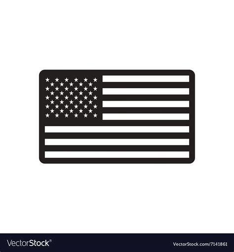American Flag Art Black And White