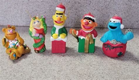 Lot Of 5 Jim Hensons Sesame Street Ornaments Produced By Kurt Adler