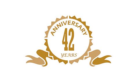 42 Aniversario Logo Vector Template Design Illustration Png 42 42