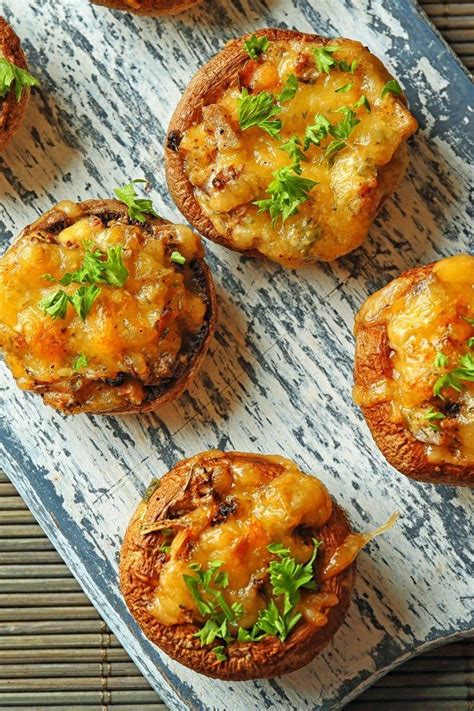 I also added a few things. Beef and Cheese Stuffed Mushrooms Appetizer Recipe with ...