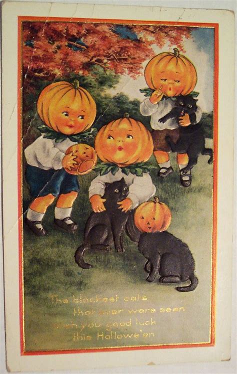 Vintage Halloween Postcard Vintage Postcards Postcard Vintage Halloween