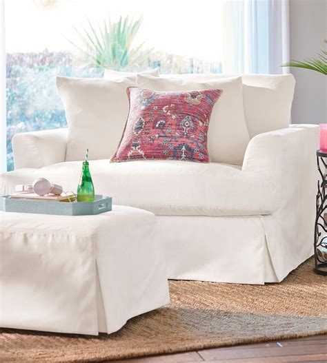 Rich velvet stretch 2 piece chair cover chair slipcover sofa cover furniture protector couch soft with elastic bottom chair couch cover with arms, machine washable(chair,taupe). Ava Slipcovered Chair & a Half | Slipcovers for chairs ...