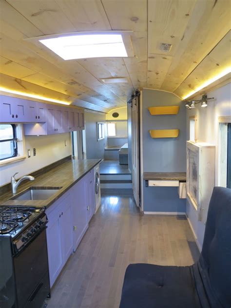 Short Bus Conversion Interior Ideas For Cozy Living Success Express